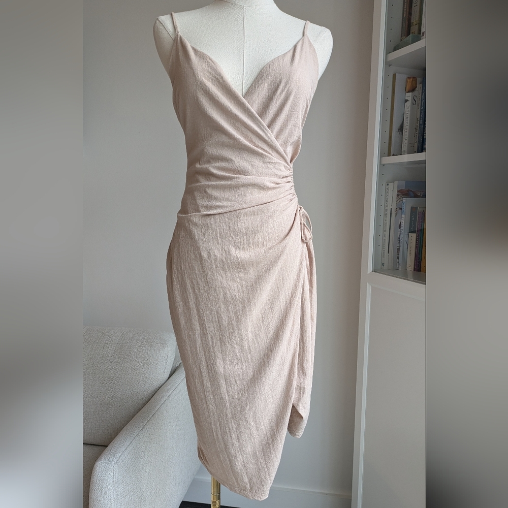 Anthropologie Aerin Sleeveless Faux Wrap Dress